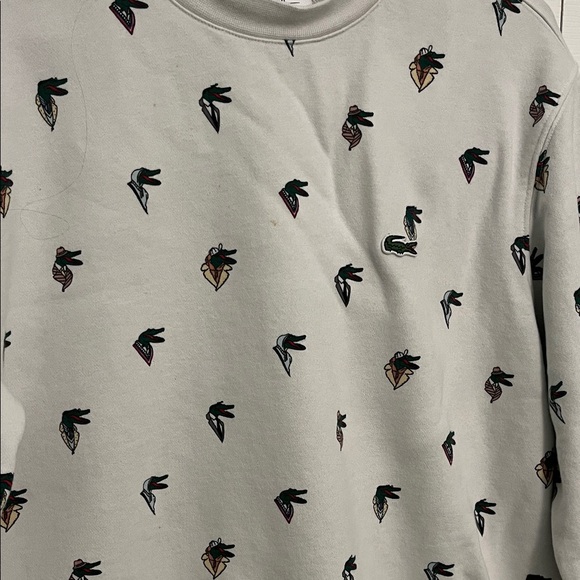 Lacoste Men's White Patterned Sweater - Picture 2 of 10